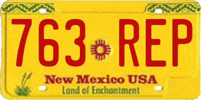 NM license plate 763REP