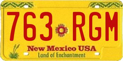 NM license plate 763RGM