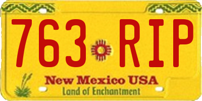 NM license plate 763RIP