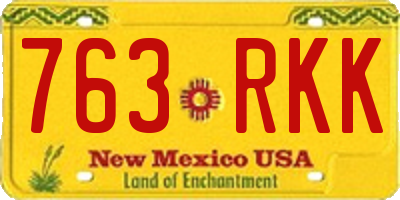 NM license plate 763RKK