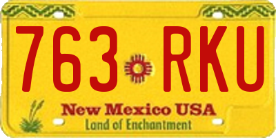 NM license plate 763RKU