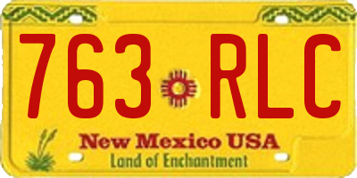 NM license plate 763RLC