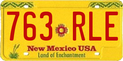 NM license plate 763RLE