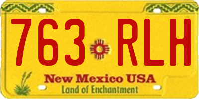 NM license plate 763RLH
