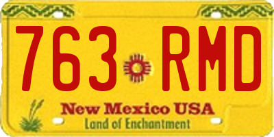 NM license plate 763RMD