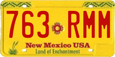 NM license plate 763RMM