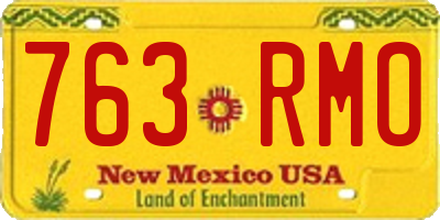 NM license plate 763RMO