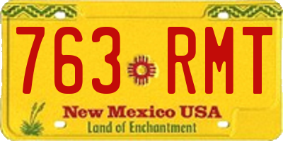 NM license plate 763RMT