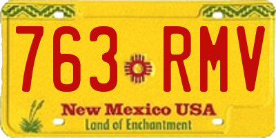NM license plate 763RMV