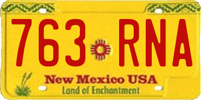 NM license plate 763RNA