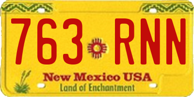 NM license plate 763RNN