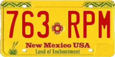 NM license plate 763RPM