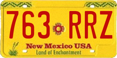 NM license plate 763RRZ