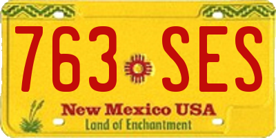 NM license plate 763SES