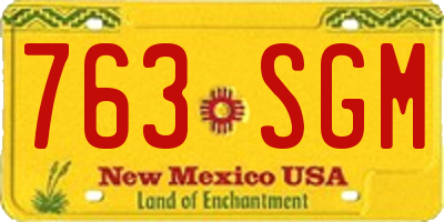 NM license plate 763SGM