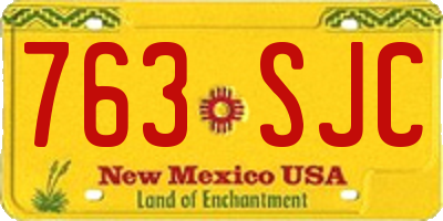 NM license plate 763SJC