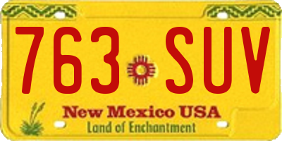 NM license plate 763SUV