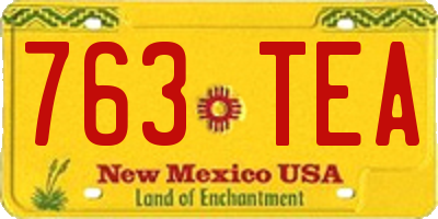 NM license plate 763TEA