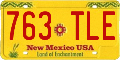 NM license plate 763TLE