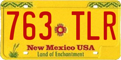 NM license plate 763TLR