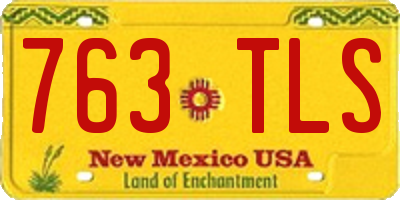 NM license plate 763TLS