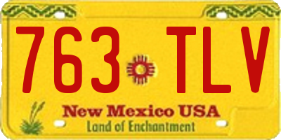 NM license plate 763TLV