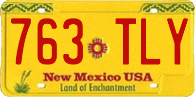 NM license plate 763TLY
