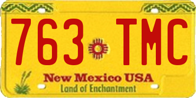 NM license plate 763TMC