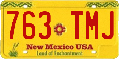 NM license plate 763TMJ