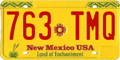 NM license plate 763TMQ