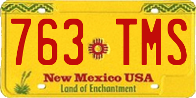 NM license plate 763TMS