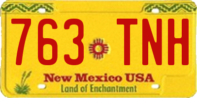 NM license plate 763TNH