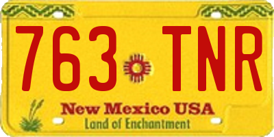NM license plate 763TNR
