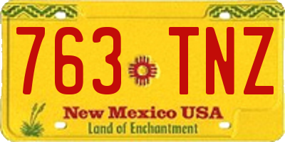 NM license plate 763TNZ
