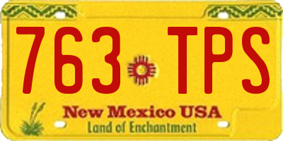 NM license plate 763TPS