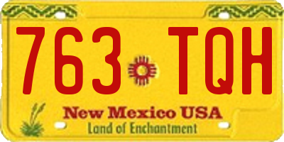 NM license plate 763TQH