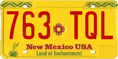 NM license plate 763TQL