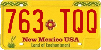 NM license plate 763TQQ