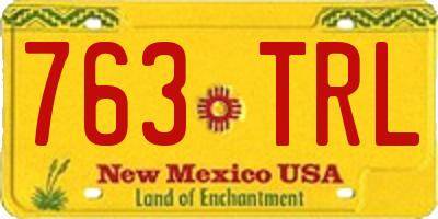 NM license plate 763TRL