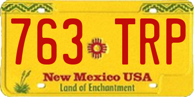 NM license plate 763TRP