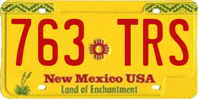 NM license plate 763TRS