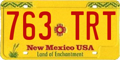 NM license plate 763TRT