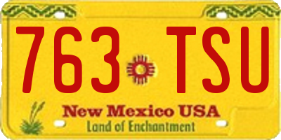 NM license plate 763TSU