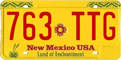 NM license plate 763TTG