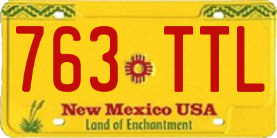 NM license plate 763TTL