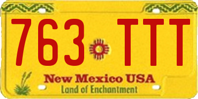 NM license plate 763TTT