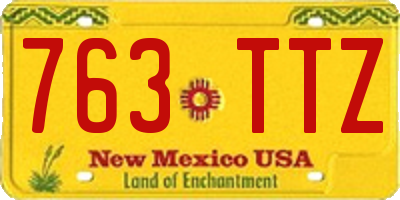 NM license plate 763TTZ