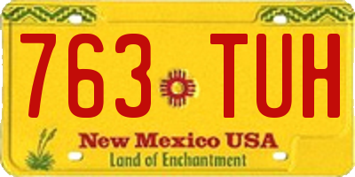 NM license plate 763TUH