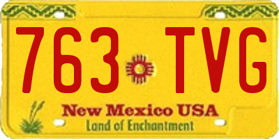NM license plate 763TVG
