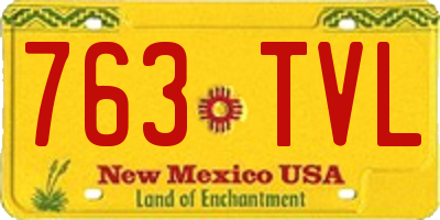 NM license plate 763TVL